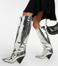 Isabel Marant Lakita mirrored knee-high boots