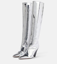 Isabel Marant Lakita mirrored knee-high boots