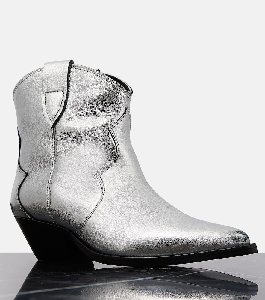 Isabel Marant Dewina metallic leather ankle boots