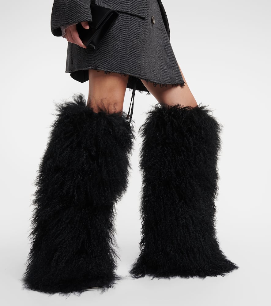 Paris Texas Shearling fur boots