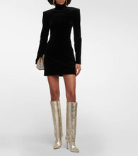 Paris Texas Metallic leather knee-high boots