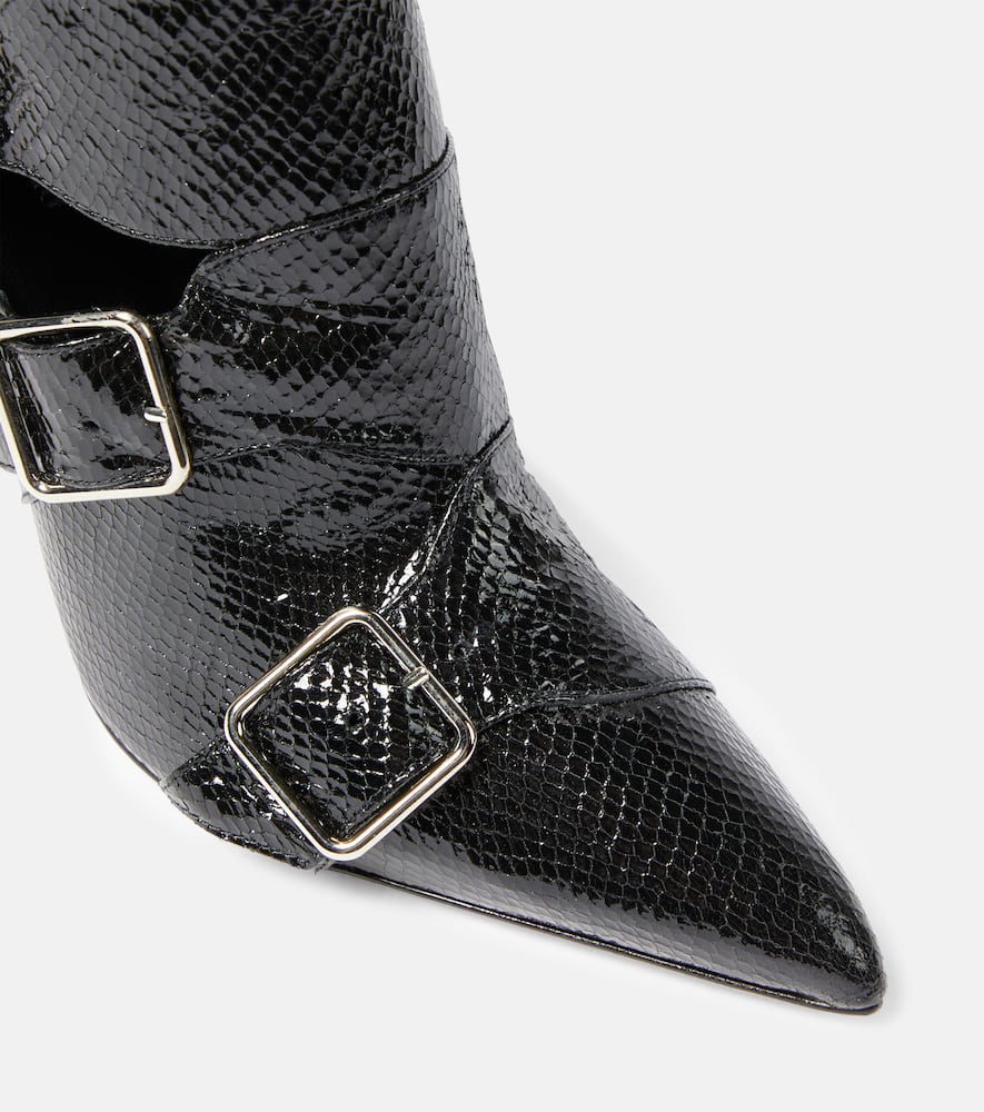 Paris Texas Tyra 105 snake-effect leather boots