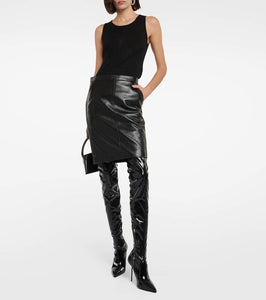 Paris Texas Lidia latex over-the-knee boots