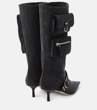 Blumarine Jeanne denim knee-high boots