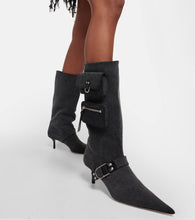 Blumarine Jeanne denim knee-high boots