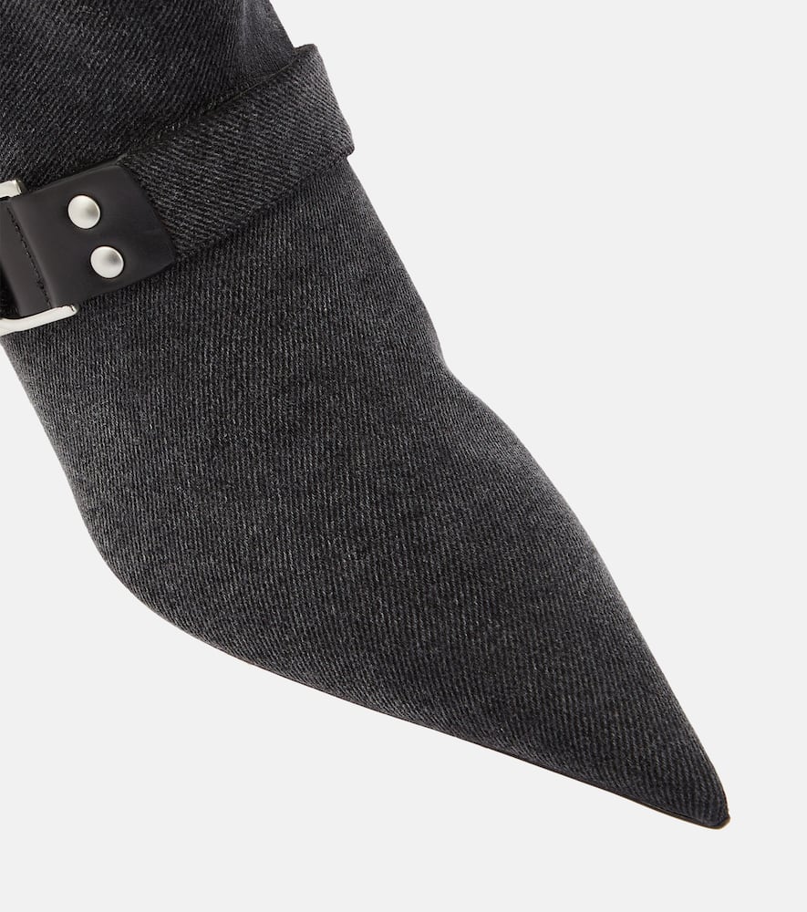 Blumarine Jeanne denim knee-high boots