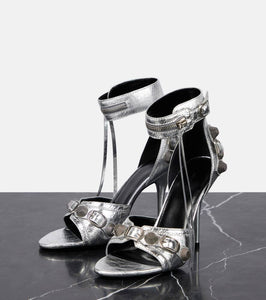 Balenciaga Cagole embellished leather sandals