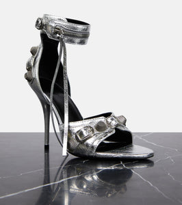 Balenciaga Cagole embellished leather sandals