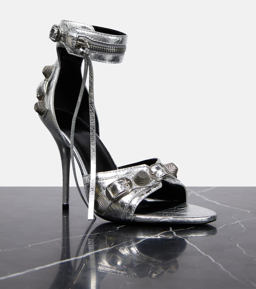 Balenciaga Cagole embellished leather sandals