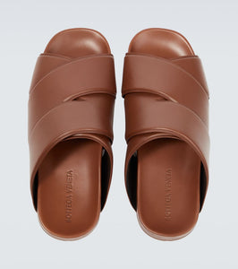 Bottega Veneta Crossover leather sandals