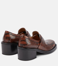 Dries Van Noten Snake-effect leather pumps