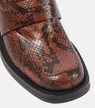Dries Van Noten Snake-effect leather pumps