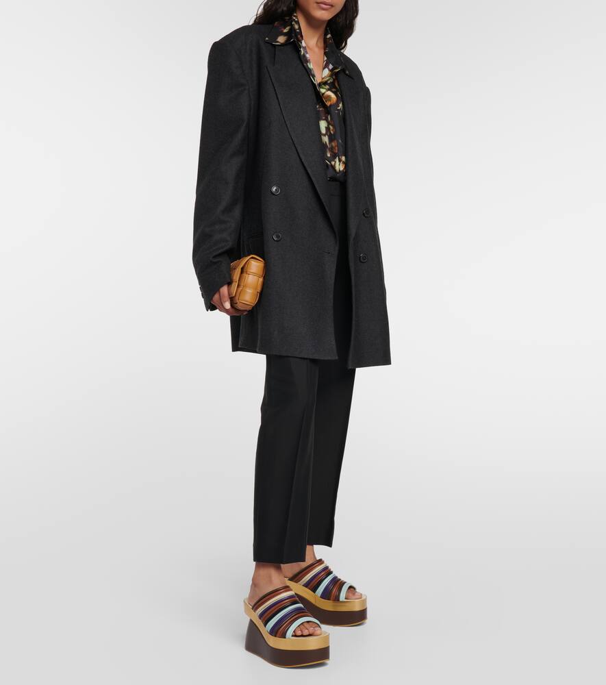 Dries Van Noten Leather wedge mules