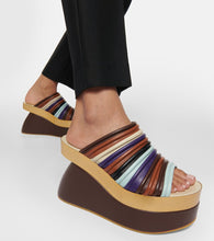 Dries Van Noten Leather wedge mules