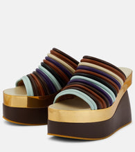 Dries Van Noten Leather wedge mules