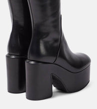 Dries Van Noten Leather platform knee-high boots