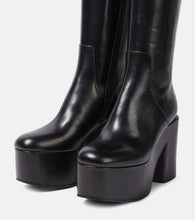 Dries Van Noten Leather platform knee-high boots