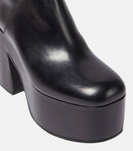 Dries Van Noten Leather platform knee-high boots