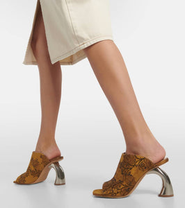 Dries Van Noten Floral mules