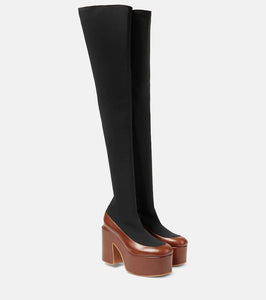 Dries Van Noten Leather-trimmed boots