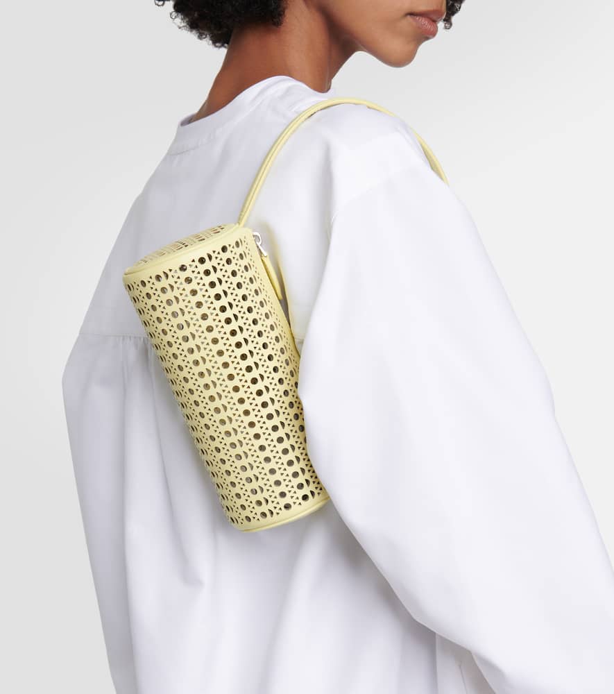 Alaia Tube perforated leather shoulder bag