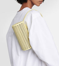 Alaia Tube perforated leather shoulder bag