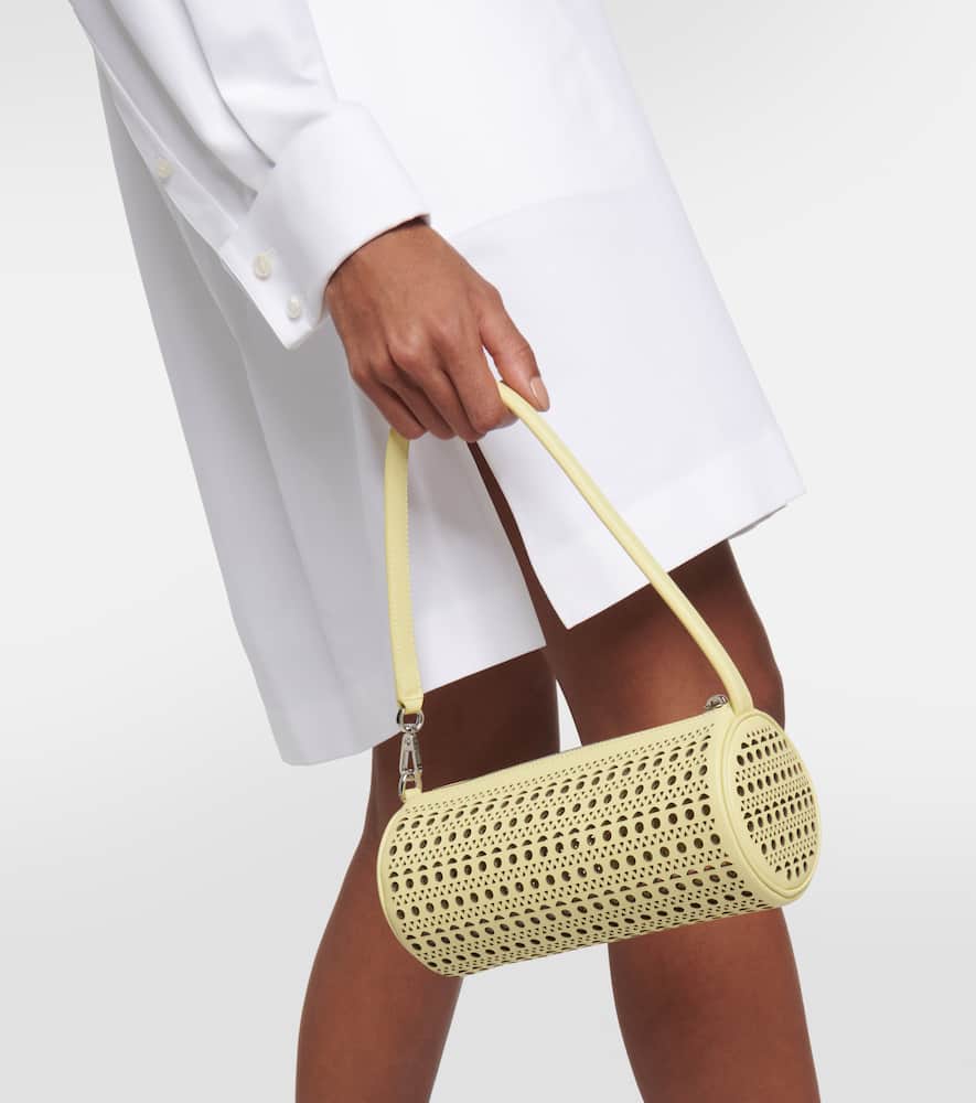 Alaia Tube perforated leather shoulder bag