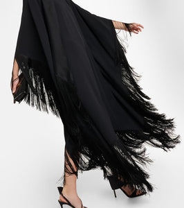 Taller Marmo Mrs. Ross fringe-trimmed cr√É¬™pe kaftan