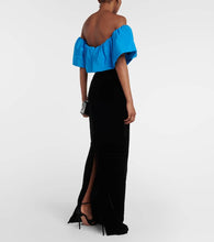 Monique Lhuillier Ruffle-trimmed taffeta gown