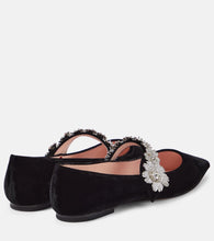 Roger Vivier Babies embellished velvet ballet flats