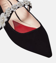 Roger Vivier Babies embellished velvet ballet flats