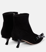 Roger Vivier Virgule Bow suede ankle boots