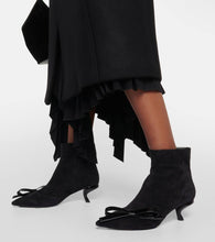 Roger Vivier Virgule Bow suede ankle boots