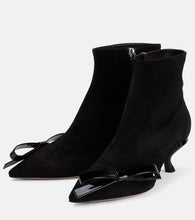 Roger Vivier Virgule Bow suede ankle boots
