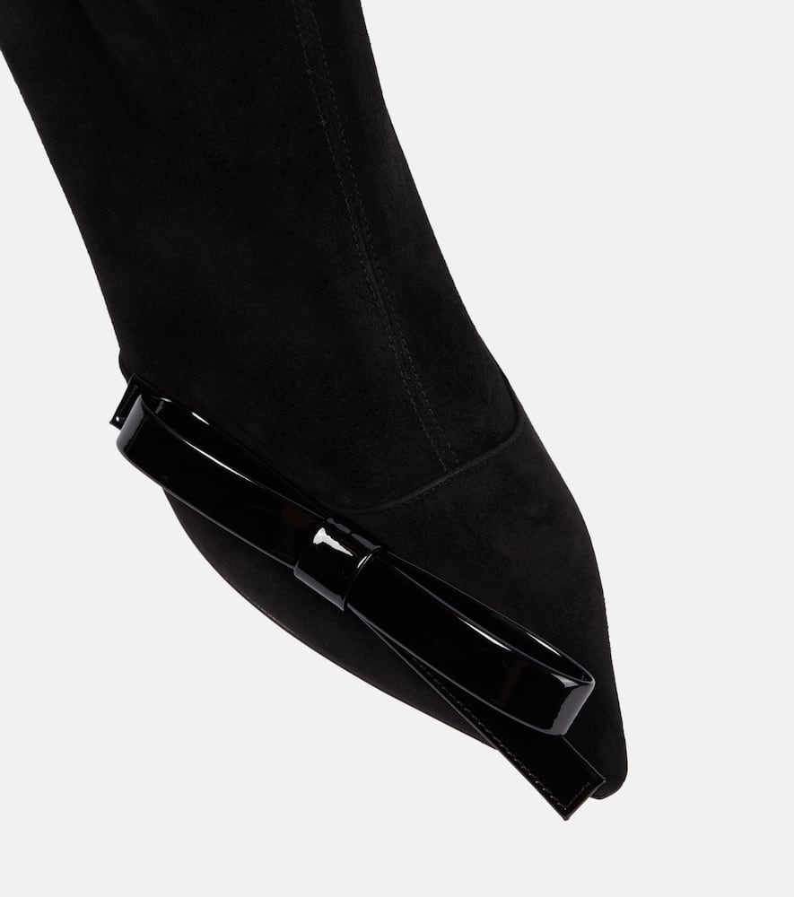 Roger Vivier Virgule Bow suede ankle boots