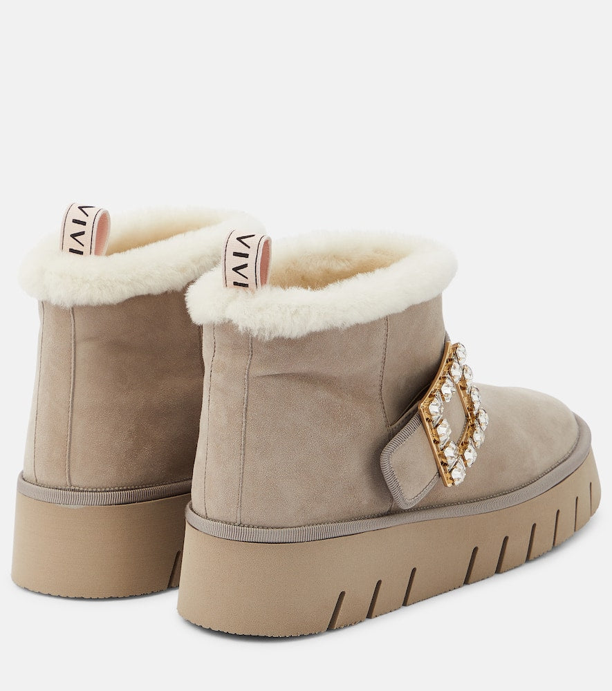 Roger Vivier Viv' Winter suede ankle boots