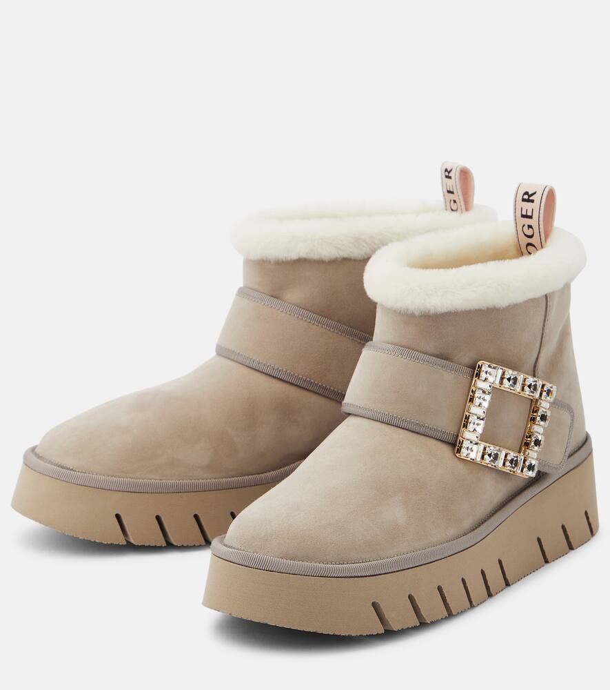 Roger Vivier Viv' Winter suede ankle boots