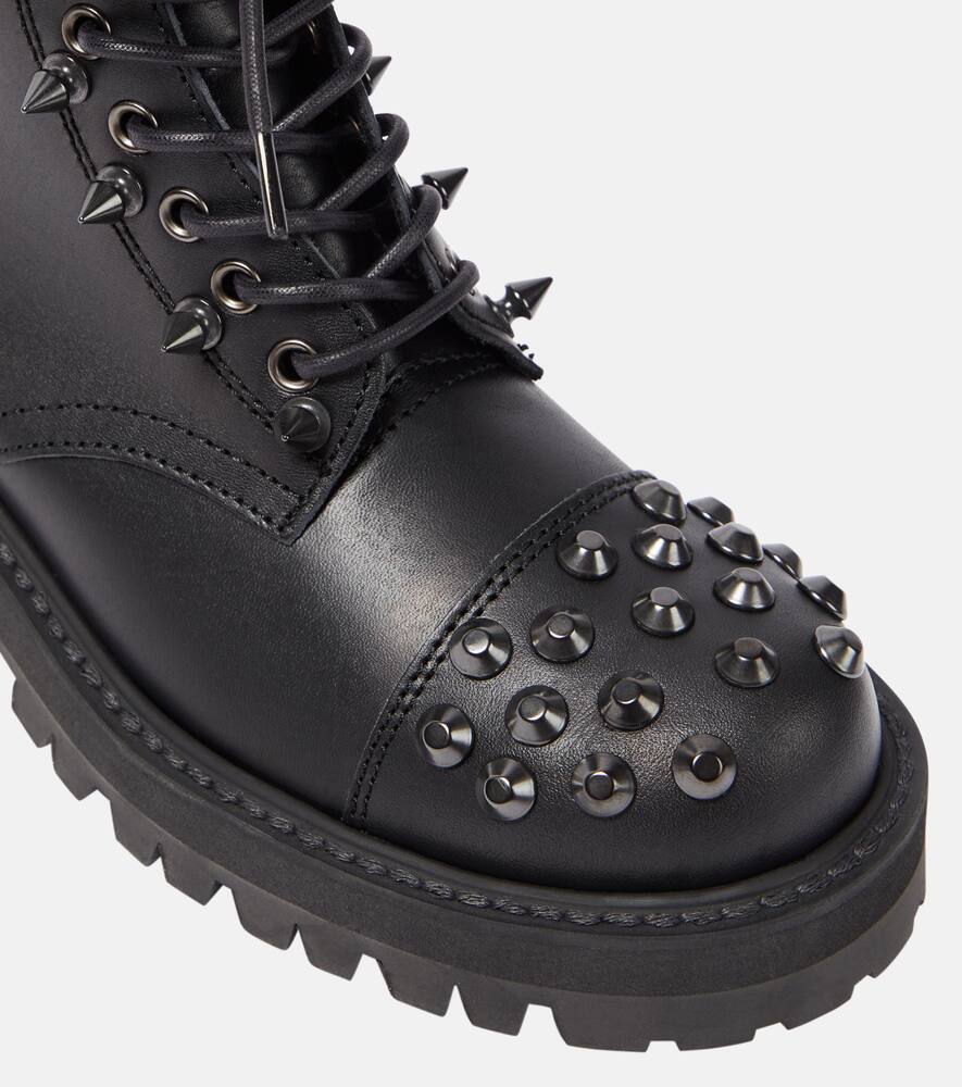 Junya Watanabe Embellished leather biker boots
