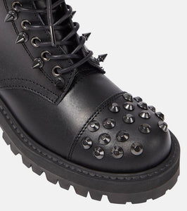 Junya Watanabe Embellished leather biker boots