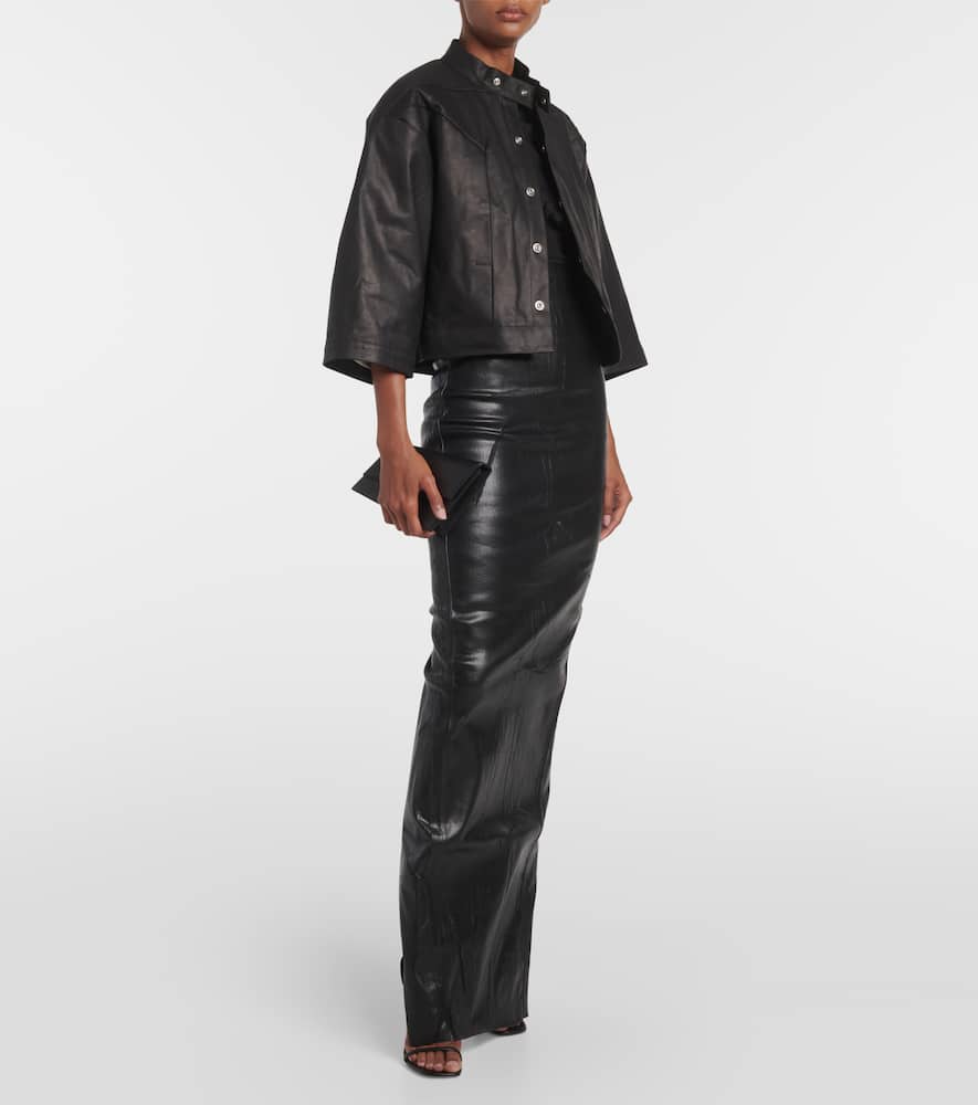 Rick Owens Cropped leather jacket