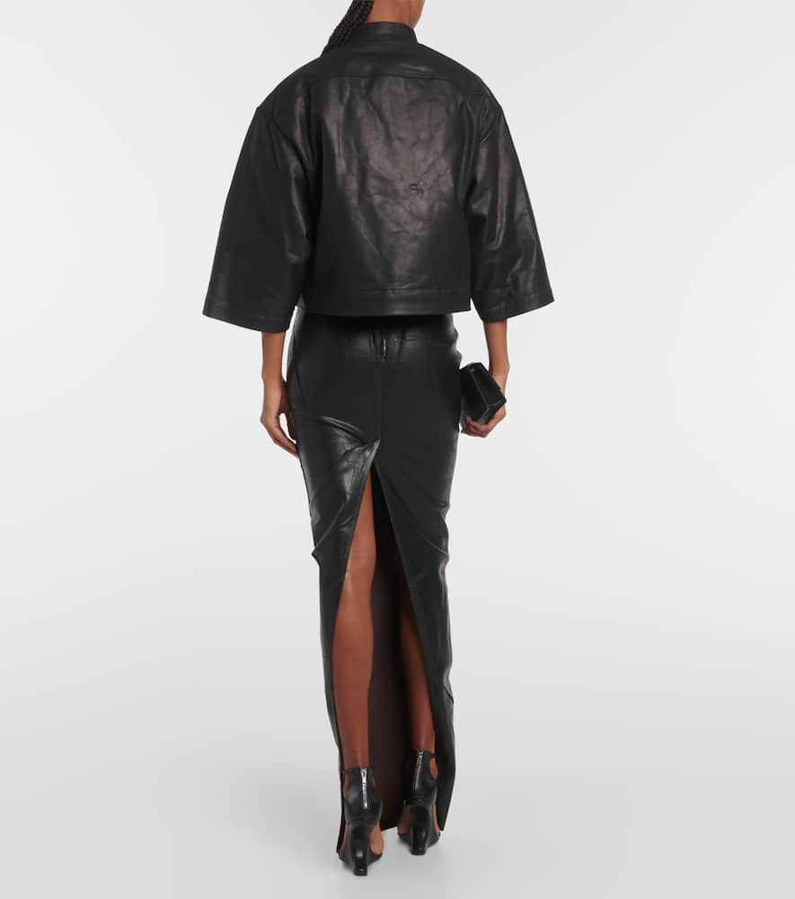 Rick Owens Cropped leather jacket