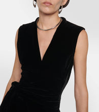 Rick Owens Wrap velvet maxi gown