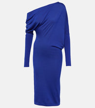 Tom Ford Off-shoulder cashmere and silk midi dress