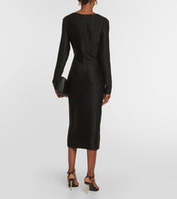 Tom Ford Metallic cotton and wool midi dress