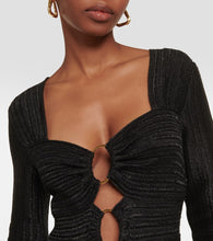 Tom Ford Metallic cotton and wool midi dress
