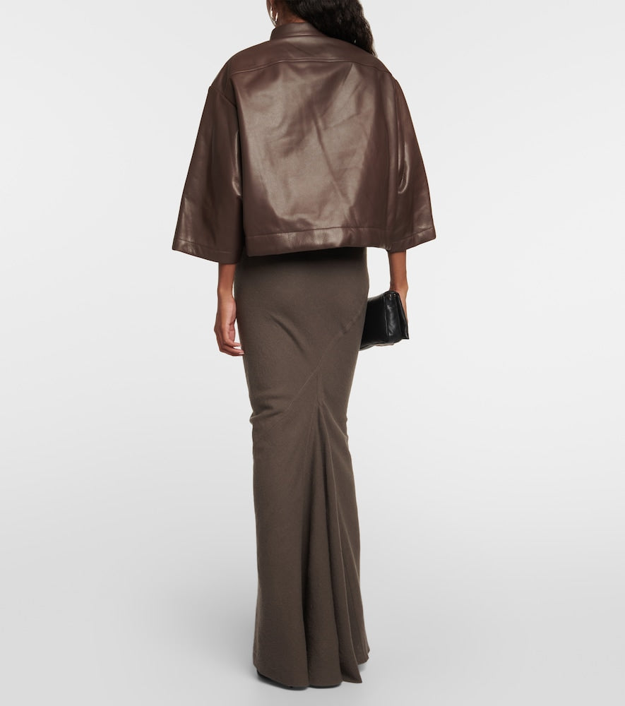 Rick Owens Cropped leather jacket