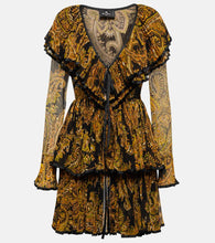 Etro Paisley pliss√É¬© minidress