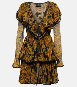 Etro Paisley pliss√É¬© minidress