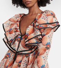 Etro Printed ruffled minidress