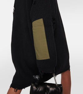 MM6 Maison Margiela Cotton and wool sweatshirt dress